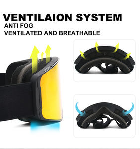 विरोधी कोहरे चुंबकीय स्की काले चश्मे कस्टम बर्फ स्नोबोर्ड चश्में स्नोमोबाइल काले चश्मे स्की चश्मा - Product Image 6