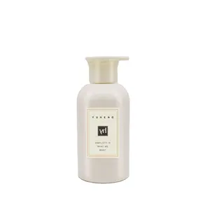 Lujo Vacío 500ml PET Embalaje Body Wash Contenedores Champú Botella Loción Cuidado personal Boston Botella de plástico redonda