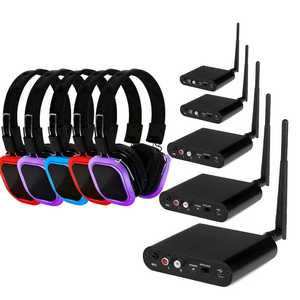 Tai nghe không dây Qualcomm thế hệ mới, chụp tai, nhiều đèn LED, chống ồn, dành cho cắm trại, yoga, nhóm, lễ hội, kèm bộ phát tín hiệu - Product Image 3