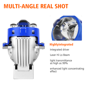 Đèn chiếu <span class=keywords><strong>LED</strong></span> Bi-<span class=keywords><strong>LED</strong></span> độ sáng cao 65000Lm, kích thước 3.0 inch, chất liệu ZDP60, dành cho đèn pha ô tô lắp đặt kép laser 12V - Product Image 2