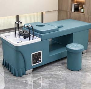 Fauteuil de lavage électrique pour salon de coiffure avec bac intégré, table de massage et chaise de traitement rembourrée pour institut de beauté et spa - Product Image 2
