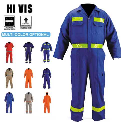 Hi Vis Reflective Coveralls Cotton Fireproof
