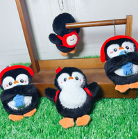 Breloque de sac à dos Pingouin bavard, petit pingouin mâle en peluche, porte-clés pour sac à dos, décoration d'appoint pour sac à dos