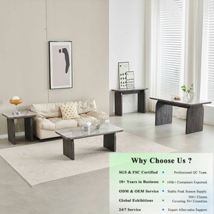 OKAY Ensemble de table à manger en pierre frittée moderne, élément élégant et polyvalent, mobilier de gros pour salon et salle à manger, style minimaliste et luxe léger - Product Image 1