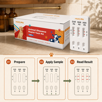 Kit de test rapide en une étape pour clinique vétérinaire : bandelettes de test combinées pour la détection des anticorps EHR ANA BAB (Ehrlichia, Anaplasma, Babesia) chez le chien