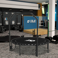 Zoshine 48 "Mini Trampoline Pliable Barre Réglable En Forme De U Équipement D'exercice D'entraînement De Fitness Intérieur pour Adultes Trampoline