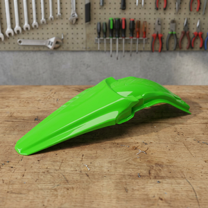 Parafango posteriore verde per Kawasaki KXF 450 2012-parte in plastica 2015 per moto con decorazione in alluminio e acciaio materiale per PC - Product Image 3