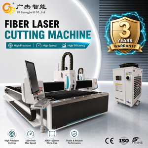 Machine de découpe laser à fibre numérique automatique 3 axes 1500W à refroidissement par eau pour le traitement des métaux, fichiers PLT et composants - Product Image 1