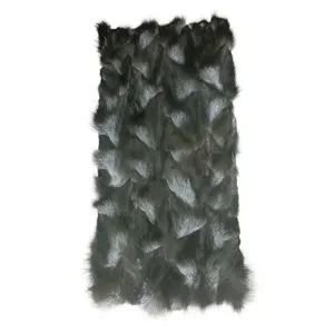Factory supply patchwork Natural Fox Leg Fur Plate custom size fox fur rug blankets