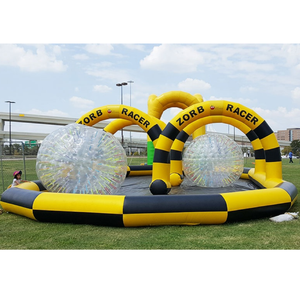 Pista inflable <span class=keywords><strong>de</strong></span> parachoques para niños, pista inflable para karts, pista <span class=keywords><strong>de</strong></span> carreras, carrera <span class=keywords><strong>de</strong></span> bolas Zorb a la venta - Product Image 1