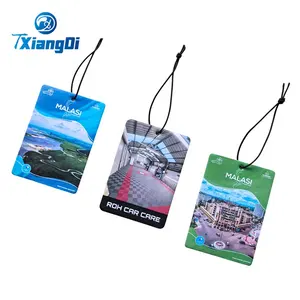 Wholesale Customized Eco-friendly cotton paper Simple Style Round Shape hanging car air fresheners