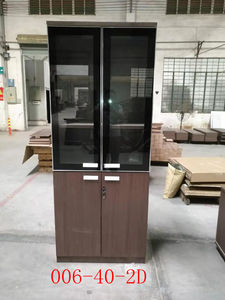 İki kapı ahşap dolap depolama kitaplık ofis - Product Image 2