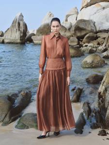 Wholesale Womens <b>Skirts</b> Eco Friendly RIDDA MAXI <b>SKIRT</b> 73% Cupro - 27% Polyester Elegant ODM Clothing <b>Long</b> <b>Skirt</b> from Vietnam - Product Image 4