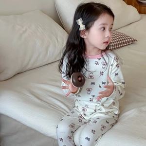 Automne vêtements pour enfants en gros garçons ensemble de vêtements de nuit allemand <span class=keywords><strong>velours</strong></span> pyjamas pantalons maison vêtements pour garçons filles confortable pour - Product Image 2