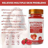 Gummies blanchissantes JH Factory, multiples vitamines, blanchiment de la peau, peau hydratée et jeune, complément de collagène pour la peau, les cheveux et les ongles