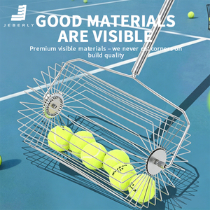 Recogedor de Pelotas de Tenis Jeberly de Fábrica, Acero Inoxidable, Portátil, Ajustable, Capacidad para 50 Pelotas - Product Image 4