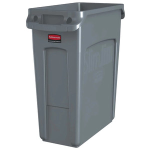 Cestino per Rifiuti Rubbermaid Slim Jim 60 L Grigio per Uso Commerciale - Product Image 1