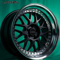 Roue de luxe forgée 3 pièces en alliage de voiture roue concave profonde lèvre de polissage 5x114.3 5x120 5x130 19 20 21 22 24 pouces roue de voiture de tourisme