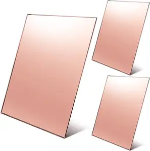 Espejo acrílico de oro rosa de 2mm, adhesivo versátil Flexible, protector de 1220*1830mm para instalación de decoración agradable