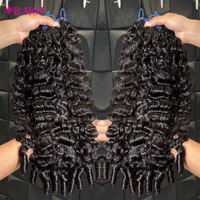 Extensions de cheveux humains bouclés birmans de qualité supérieure, pré-séparées, à boucles invisibles, pour femmes noires