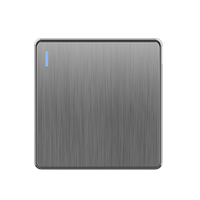 Interrupteur Mural Électrique Universel Gris Royaume-Uni 13A avec 2 Prises USB, Interrupteur pour Variation Ventilateur, Prise de Courant 220V Bouton Interrupteur de Lampe