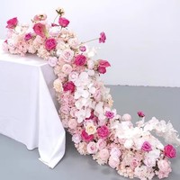 Vente flash : Guirlande de fleurs artificielles en soie Yedodo, couleur personnalisable, pour table, mariage, Thanksgiving, Saint-Valentin