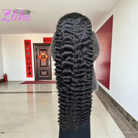 Peluca de Cabello Humano con Ondas Profundas, Densidad 250%, Peluca Frontal de Encaje HD 13x6, Cabello Brasileño de 30 Pulgadas, Ondas Profundas Sueltas, Pelucas Frontales de Encaje 13x4 para Mujer