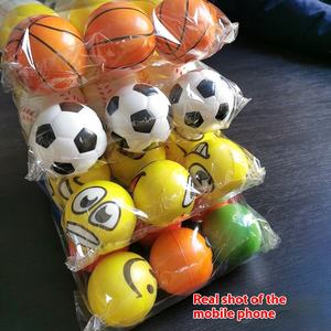 6.3 CM Blue Mesh Baseball PU Schaum Stress Ball für Smiley Face Elastic Ball Cross-Border Supply Hersteller Werbe sport - Product Image 3