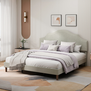 Modern Simple Cloud Models Kids <b>Bed</b> for Boys Girls Home Hotel Use Soft Leather Upholstered <b>Queen</b> King <b>Sizes</b> with Massage Feature - Product Image 3