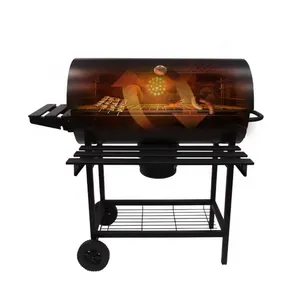 Suministro de fábrica Barbacoa Máquina Barbacoa coreana, Rack Pan Horno de pollo Suministros automáticos Desechable OutdoorCharcoal Grill/