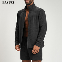 PASUXI Veste Thermique Softshell Homme Coupe-Vent en Polaire - Manteau Chaud d'Hiver pour Sports de Plein Air avec Fermeture Éclair et Col Montant Épaissi