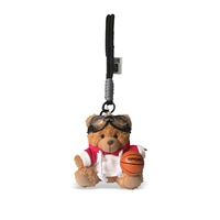 Porte-clés en peluche Ours de basketball, style mignon, poupée sportive, accessoire de sac à dos, cadeau créatif, vente en gros