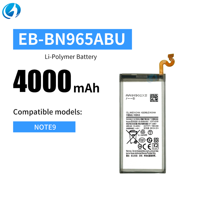 High Quality EB-BN965ABU 4000mAh 3.85V Mobile Phone Battery for samsung Note 9 Batteries