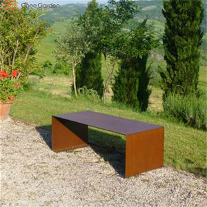 Banco Largo Portátil Moderno de Acero Corten para Exteriores, Muebles de Jardín para Villa, Hotel, Escuela - Product Image 1