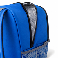 Sac à dos isotherme pour le déjeuner avec fermeture éclair et poches latérales en filet pour aliments, pique-nique, voyage, travail, école