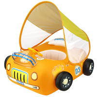 Siège de bain gonflable Swimbobo pour voiture, bateau flottant, jouet aquatique pour enfants, anneau de flottaison pour bébé avec auvent