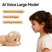 Robot compagnon émotionnel IA style Mirumi – Peluche en fourrure d'ours avec interaction vocale et détection tactile