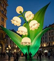 Décoration de jardin extérieure géante, illuminée par LED, en forme de danseur de dessin animé, gonflable en PVC, étanche, pour la promotion publicitaire