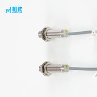 Sensor Proximitas Induktif Logam Penuh M12 Baja Tahan Karat Flush / Non-Flush PNP/NPN IP67