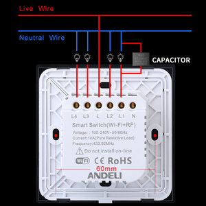 Interruptor inteligente Zigbee Alexa Tuya, controle funciona com interruptores de toque Wi-Fi para luz doméstica inteligente Google 1/2/<span class=keywords><strong>3</strong></span> <span class=keywords><strong>Gang</strong></span> - Product Image 6