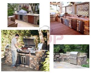 Populaire jardin barbecue en plein air barbecue au charbon de bois commercial robuste gaz gill avec chariot - Product Image 6