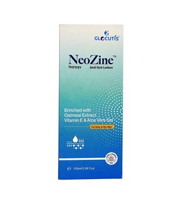 Glocutis NeoZine Lotion Anti-Démangeaisons 100ml à l'Avoine, Vitamine E et Aloe Vera – Apaisante, Hydratante, Soulagement Peaux Sèches, Sans Stéroïdes - Product Image 1