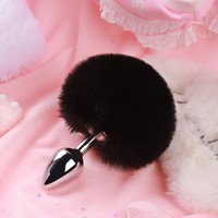 Plug anal en silicone avec queue en fausse fourrure, sûr pour le corps, queue moelleuse détachable, écologique, étanche, pour cosplay et jeux de rôle, idéal pour les débutants
