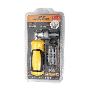 Ratchet <b>Screwdriver</b> Set 12in1 Chrome Vanadium Steel Magnetic Bits Ergonomic Handle For Household Repair - Product Image 5