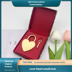 Lucchetto a <span class=keywords><strong>Cuore</strong></span> in Metallo Personalizzato, Accessori <span class=keywords><strong>di</strong></span> Moda Moderni e Antichi, Logo Personalizzato Inciso, Placcato Oro, Stampa UV, Fusione - Product Image 3