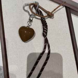 Fashion Heart Shaped Braided Rope Hand Bag Jewelry Charm Keychain Designer <b>Mini</b> <b>Backpack</b> Pendant Decoration Accessories - Product Image 4