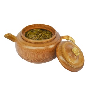 Bamboo Teapot Round Coffee Brown With Lid Handle Kung Fu <b>Tea</b> <b>Set</b> Afternoon <b>Tea</b> Display Collection - Product Image 4