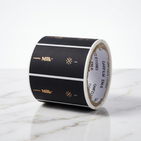 Étiquettes personnalisées noires mates pour cosmétiques - Étiquettes d'emballage de luxe en feuille d'or pour flacons de sérum et pots de crème