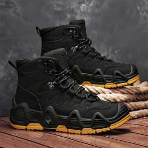 High Top Fashion Outdoor Hiking <b>Boots</b>, Desert Colored Workwear <b>Boots</b>, Anti slip and Wear-resistant Martin <b>Boots</b> - Product Image 2