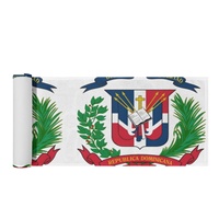 Chemin de table personnalisé avec drapeau national de la République dominicaine, accessoire de table adapté aux banquets, aux bureaux et aux événements